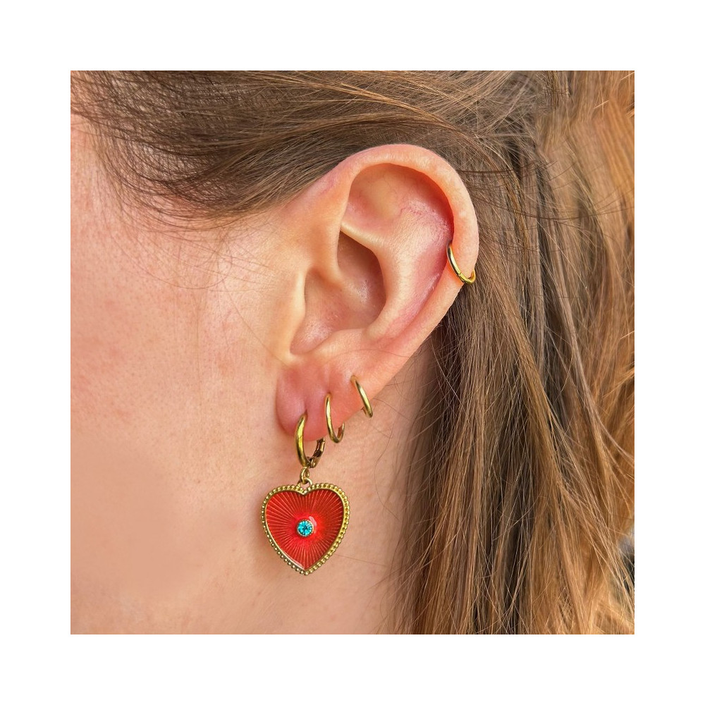 Je m'aime earrings bloodorange