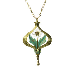 Arabella white/teal Chain