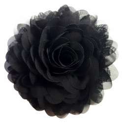 Black chiffon corsage