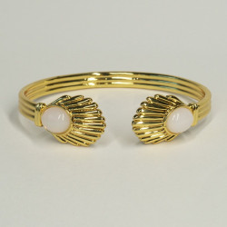 Venus Bangle opal white gp