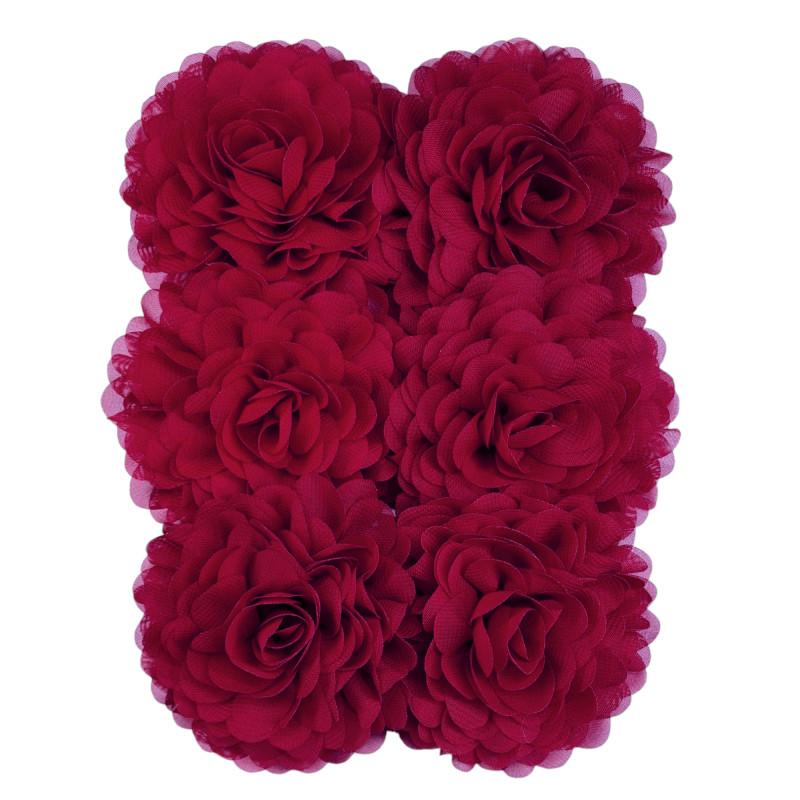 Chili red chiffon corsage