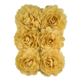 Venice yellow chiffon corsage