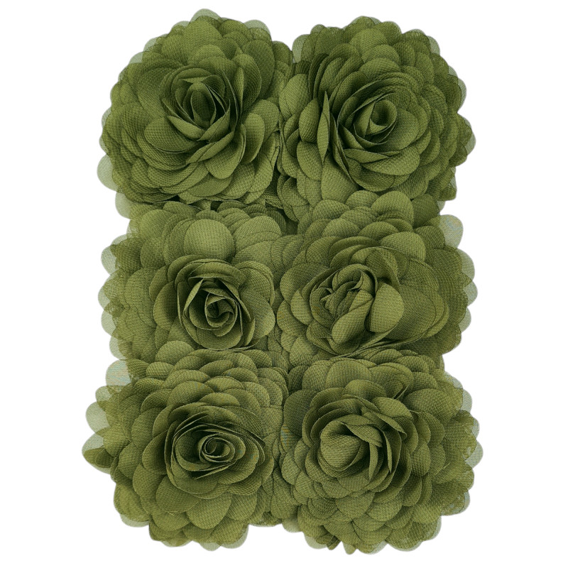 Olive chiffon corsage