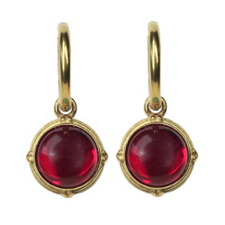 Saga Ruby earrings gp