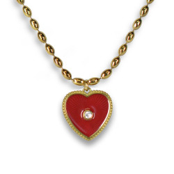 Heart chain Red Gold