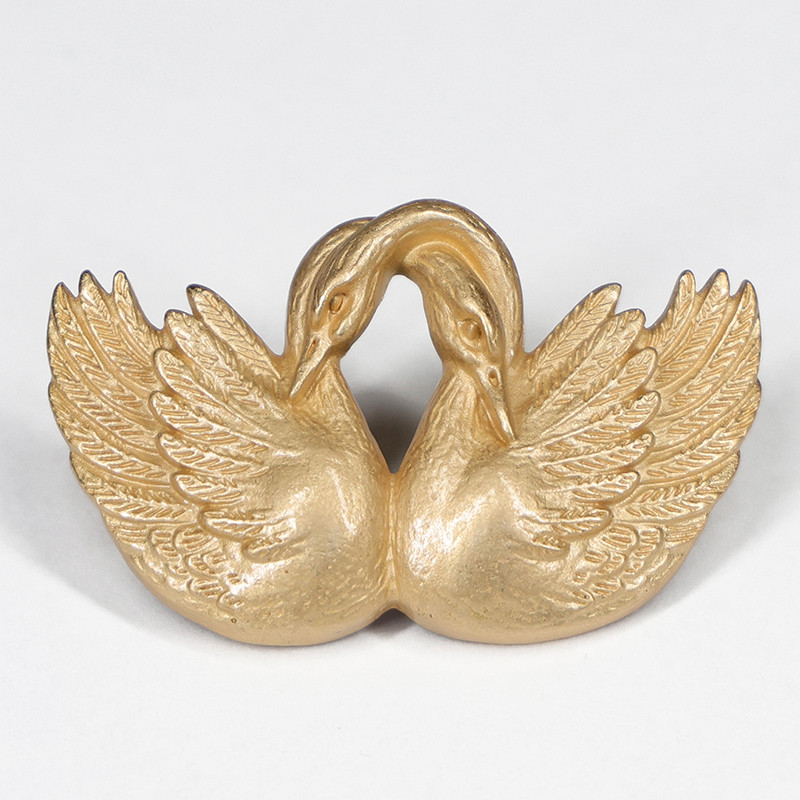 Swan Vest clip gold
