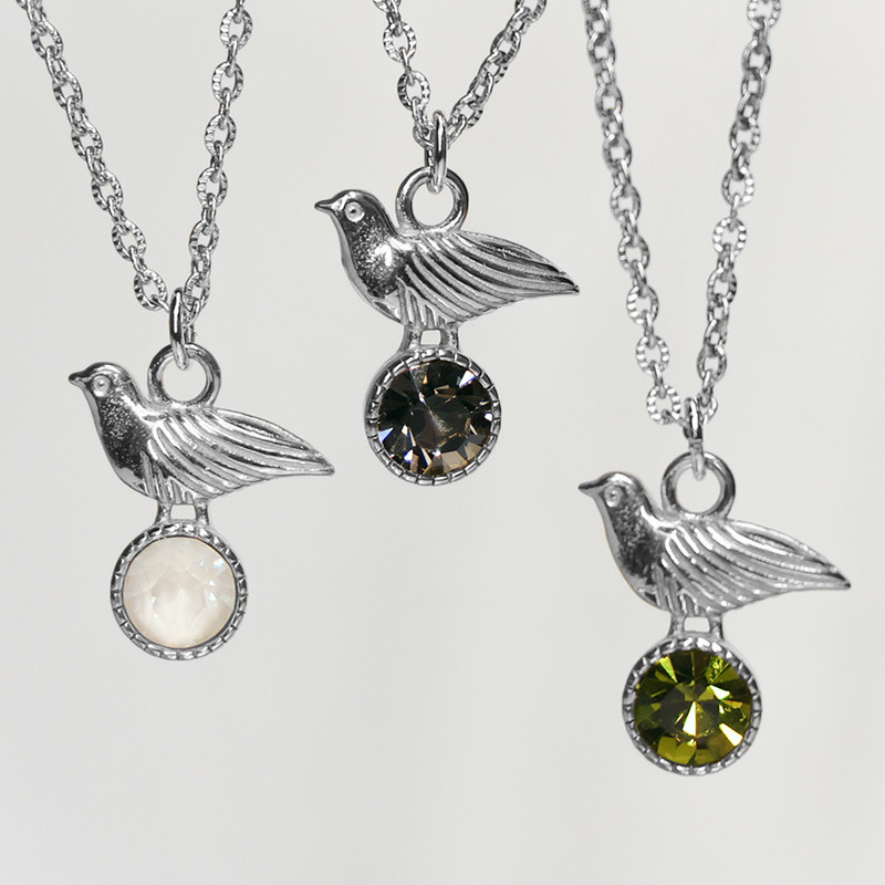 Merle Chain Silver & Moss