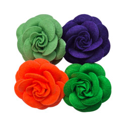 Vilten roos 4-pack bright
