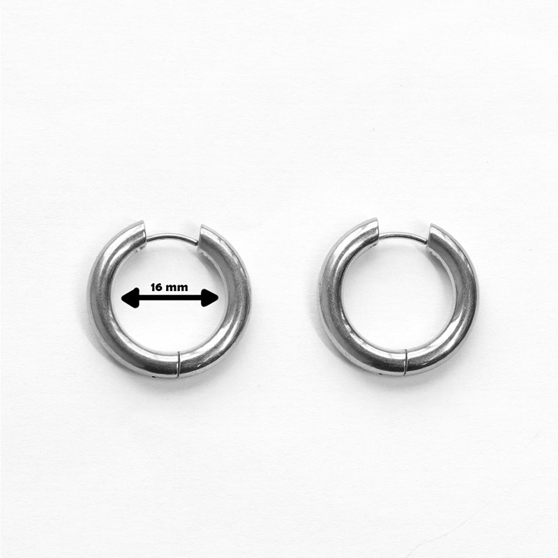 Basic hoops silver/big