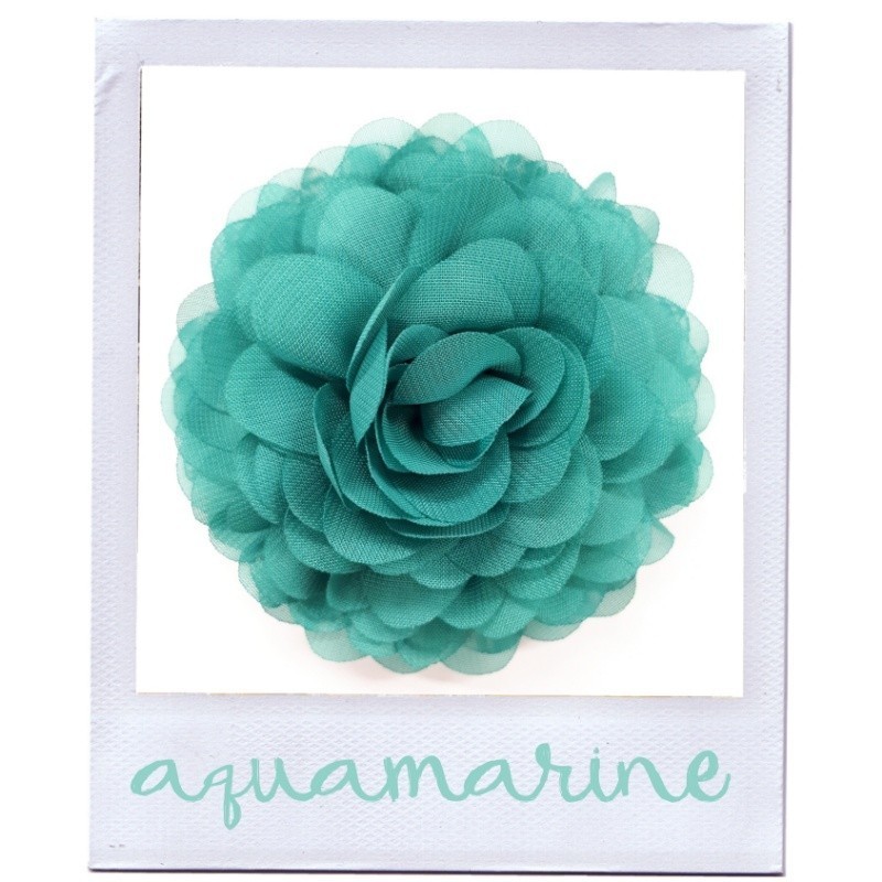 Aquamarine chiffon corsage
