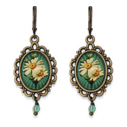 Kamille earrings bronze