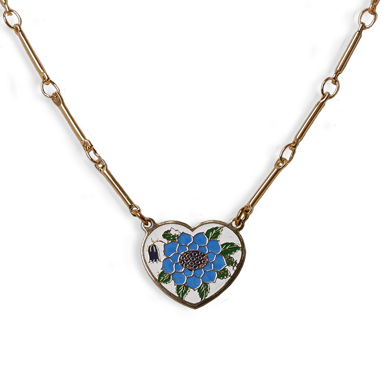 Vintage Charm Blue Flower...