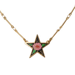Vintage Charm Pink Flower Star