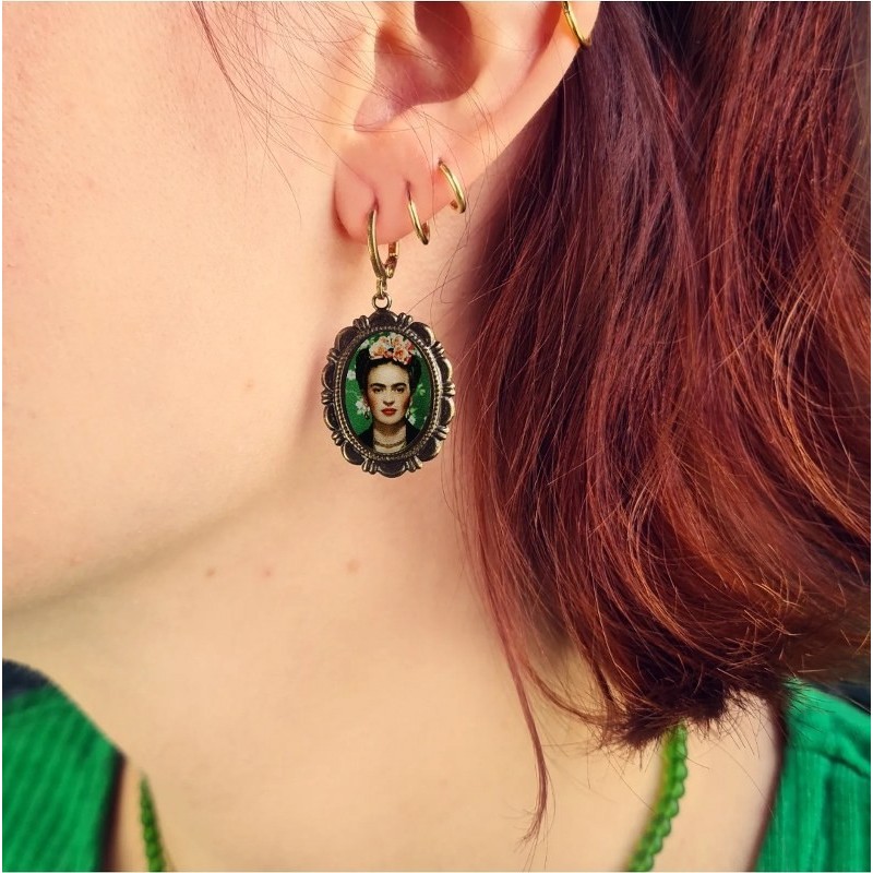 Frida bronze earrings