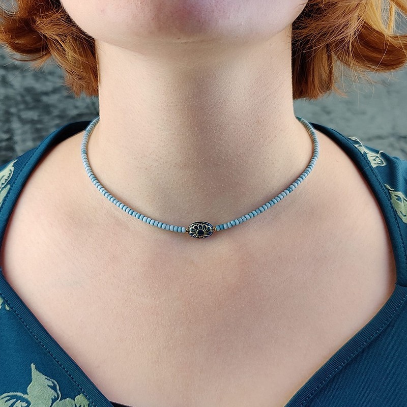 Choker washed aqua