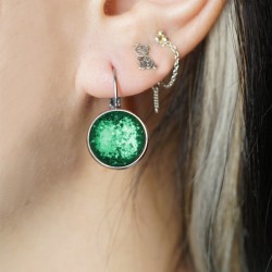 Dots Emerald glitter