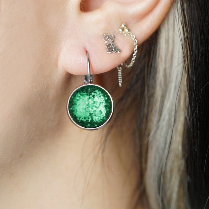 Dots Emerald glitter