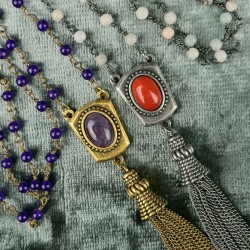 Mucha Tassel necklace folklore