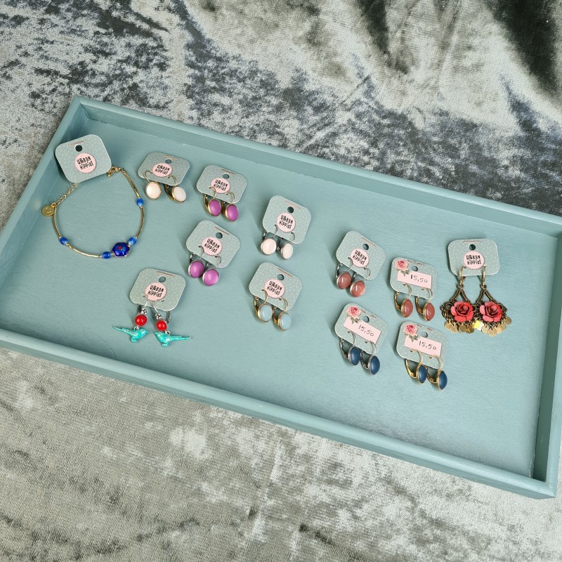 Houten display plat
