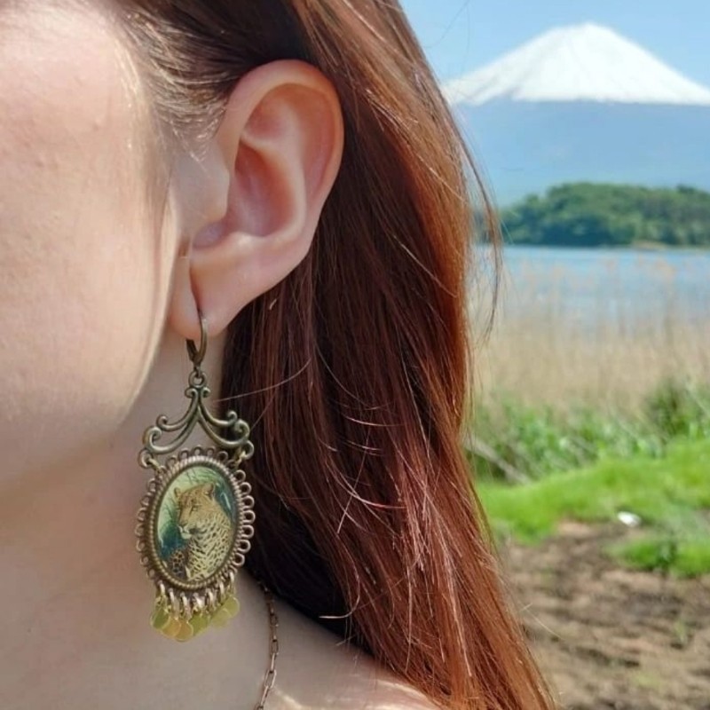 Leopard earrings