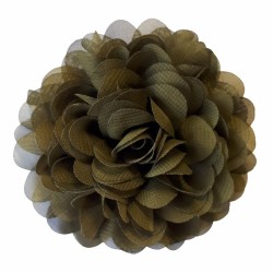 Olive chiffon corsage
