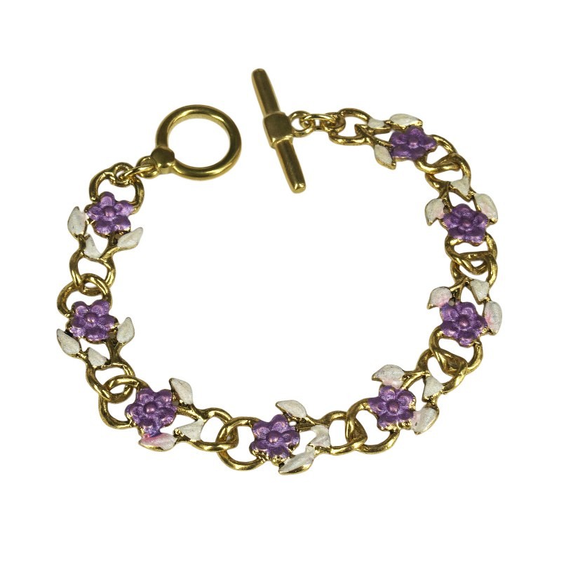 Garland bracelet white/lilac