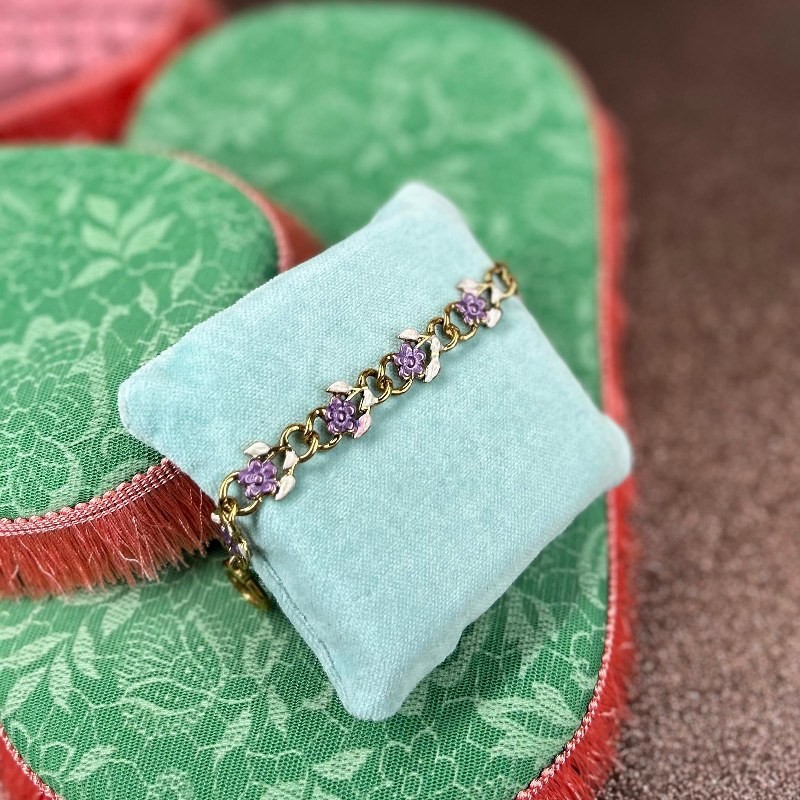 Garland bracelet white/lilac