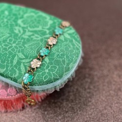 Garland bracelet peach/lilac