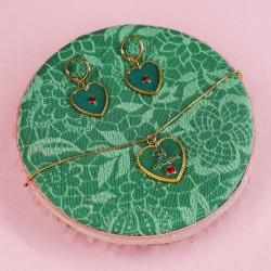 Je m'aime earrings aqua