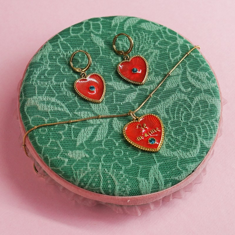 Je m'aime earrings bloodorange