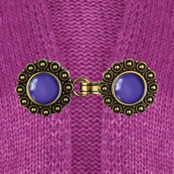Vest clip gold&iris purple