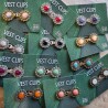 Vest clip gold & terra pink