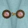 Vest clip gold & terra pink