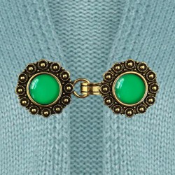 Vest clip gold/kelly green
