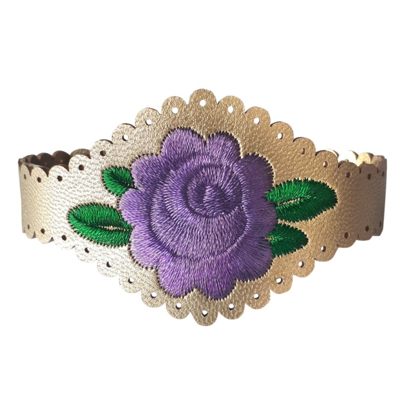 Peony lilac on light gold