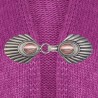 Vest clip blush old silver