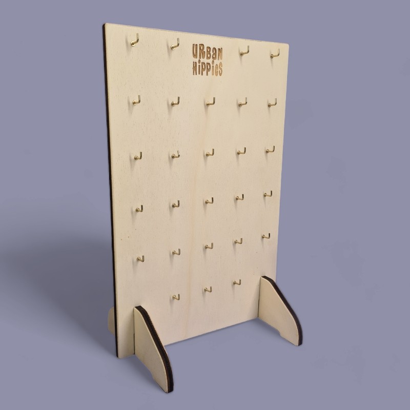 Wooden earring display