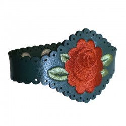 Peony brique on pine blue