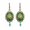 Chamomile earrings bronze