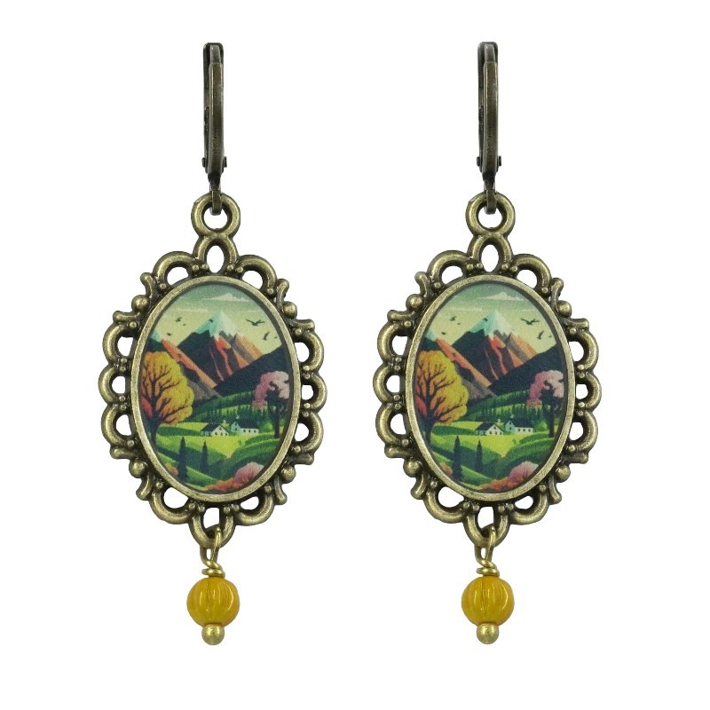 Valley earrings bronze