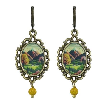 Valley earrings bronze