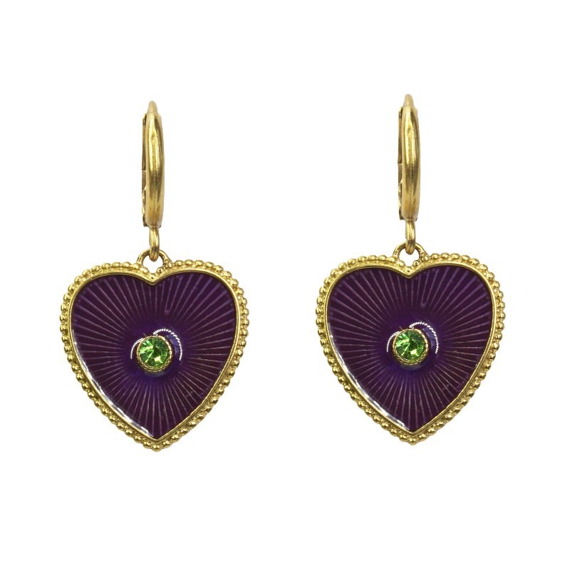Je m'aime earrings plum