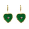 Je m'aime earrings emerald