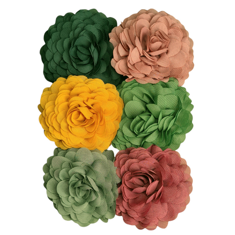 Chiffon Blumen set 5