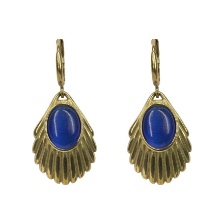 Venus lapis earrings gold