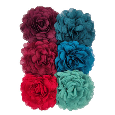 Chiffon Blumen set 16