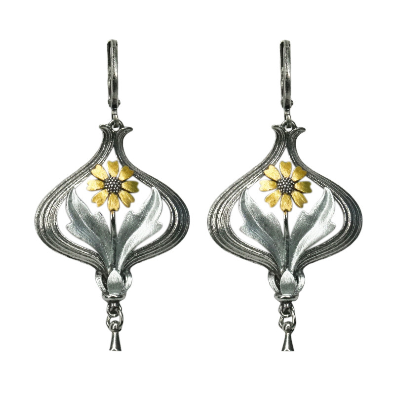 Arabella silver & gold earrings