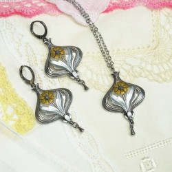 Arabella silver & gold earrings