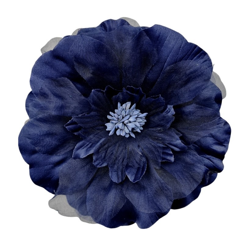 XL chiffon Stoffblume Night Blue