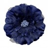 XL chiffon Stoffblume Night Blue